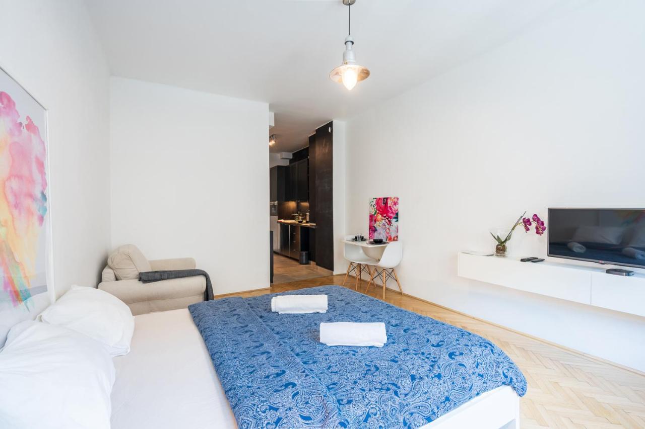 Bright Studio With Parliament View, Free Parking Budapest Bagian luar foto